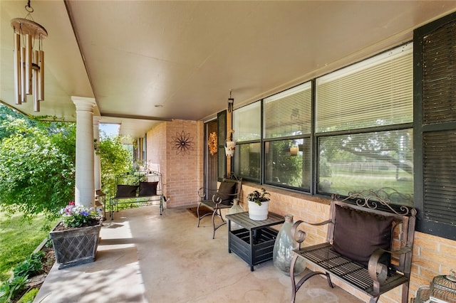 view of patio / terrace featuring covered porch