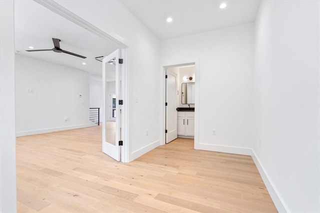 hallway featuring light hardwood / wood-style floors