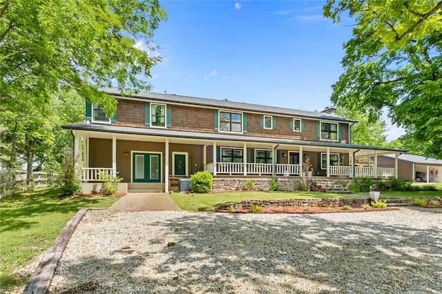 view of front of house featuring covered porch