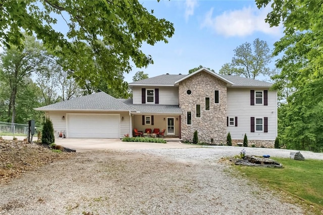 view of front of house featuring a garage