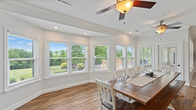 sunroom featuring a healthy amount of sunlight