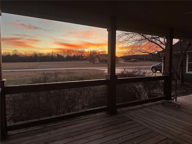 view of deck at dusk