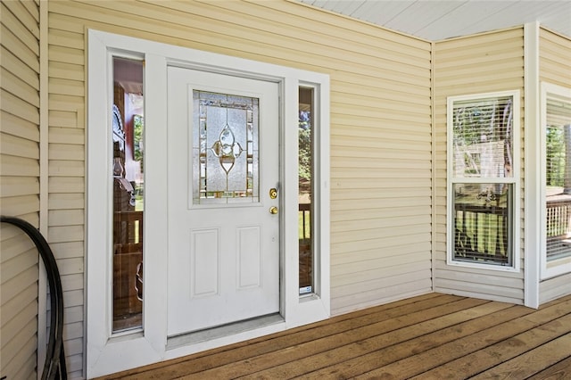 view of doorway to property