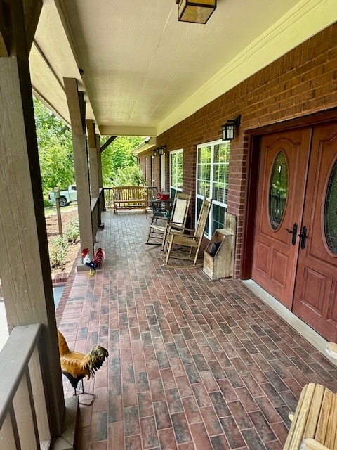 exterior space with a porch