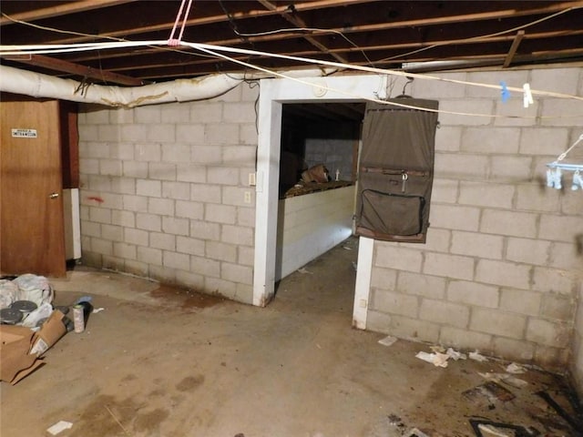 view of basement