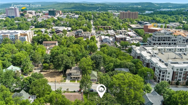 aerial view featuring a mountain view