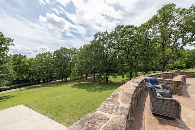 view of yard with a patio