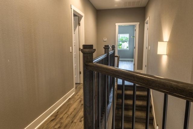 hall featuring hardwood / wood-style floors