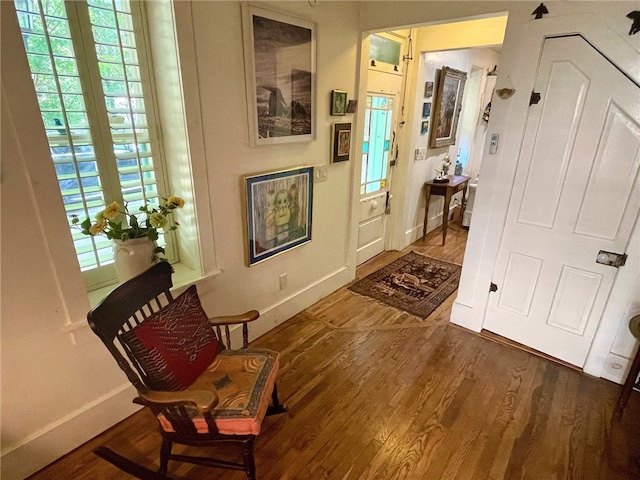 interior space featuring dark hardwood / wood-style floors