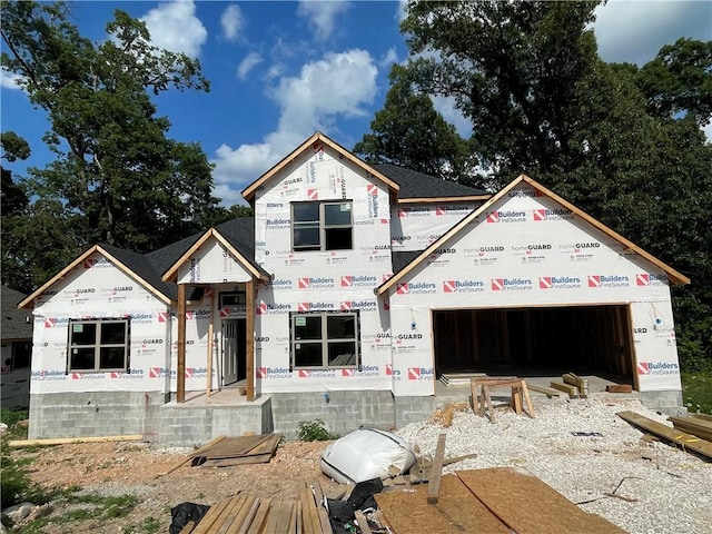 view of unfinished property