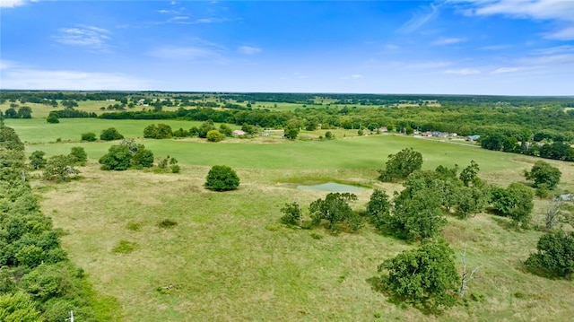 drone / aerial view with a rural view