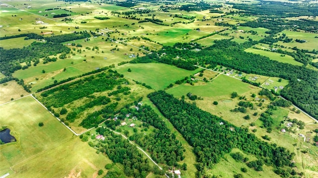 bird's eye view with a rural view