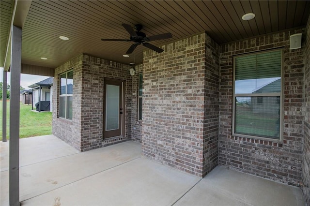 7843 Range Ave, Springdale, AR 72762 - view of patio / terrace featuring a ceiling fan