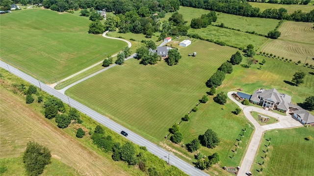 drone / aerial view featuring a rural view