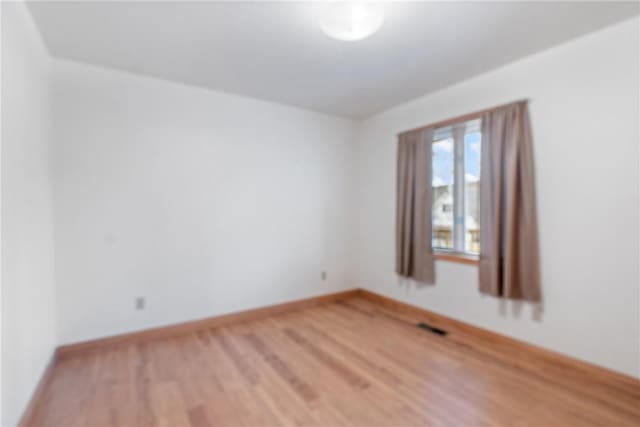 spare room featuring wood-type flooring