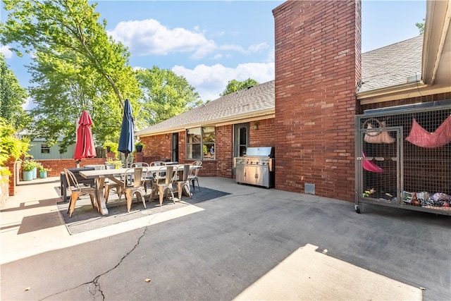 view of patio / terrace with area for grilling