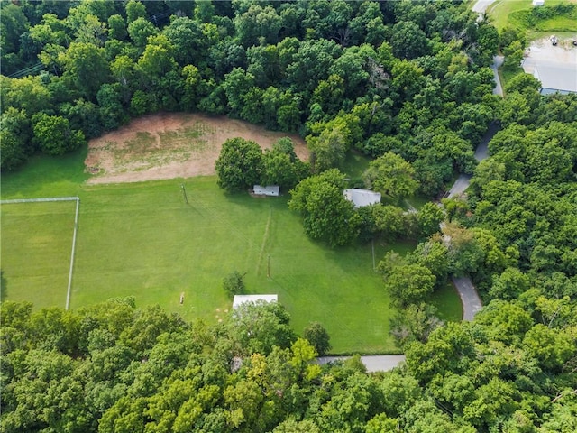 drone / aerial view with a rural view