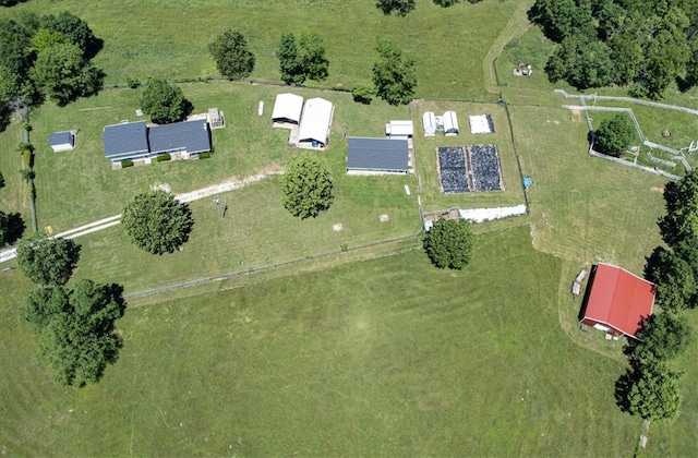 aerial view featuring a rural view