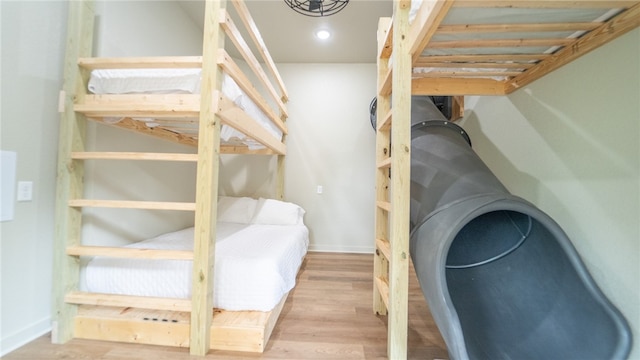 unfurnished bedroom with wood-type flooring