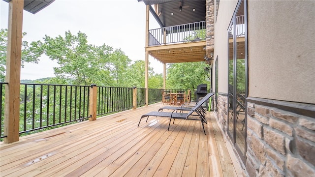 view of wooden terrace