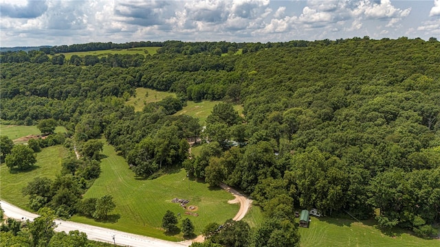 bird's eye view featuring a rural view