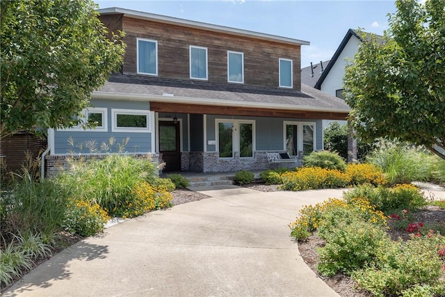 view of front of property with a porch