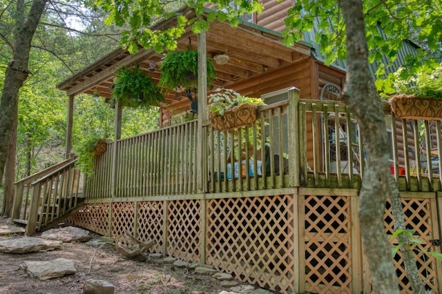 view of gate featuring a deck