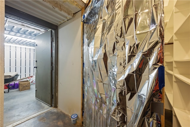 interior space featuring concrete flooring