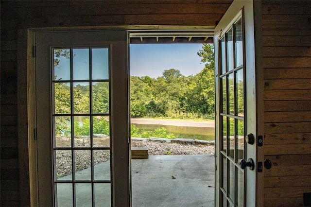 view of doorway to outside