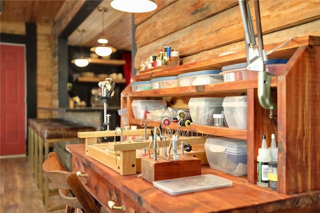 bar with log walls