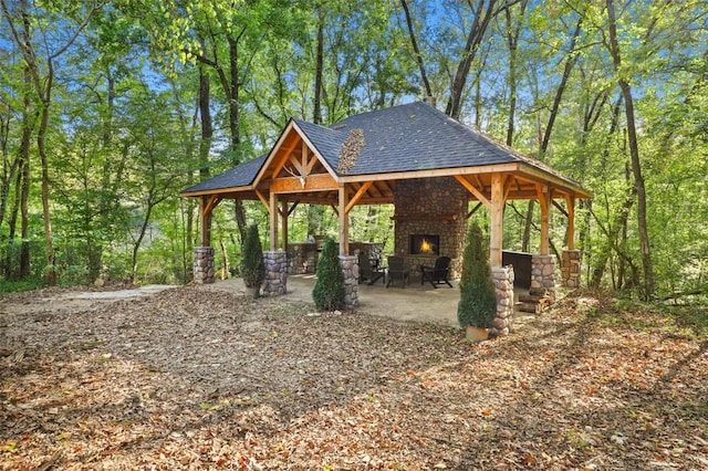 view of home's community featuring a gazebo and a patio