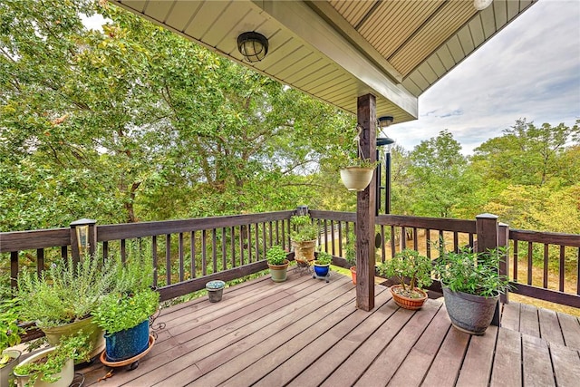 view of wooden deck