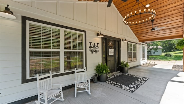 view of patio / terrace featuring covered porch