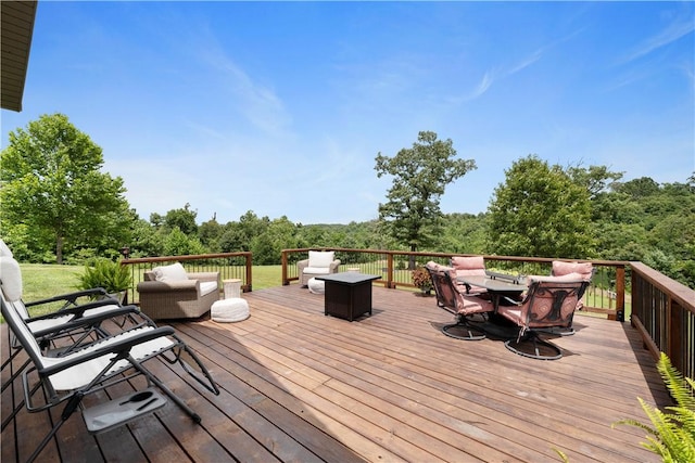 view of wooden terrace