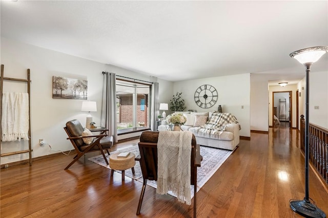 living room featuring hardwood / wood-style flooring