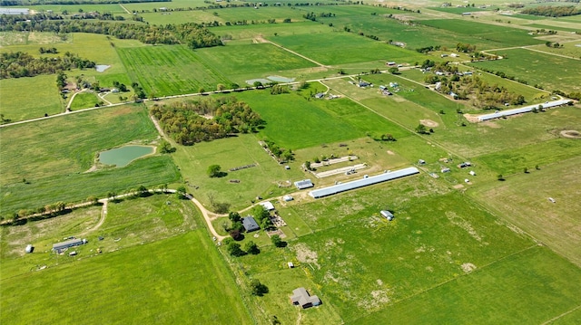 drone / aerial view with a rural view