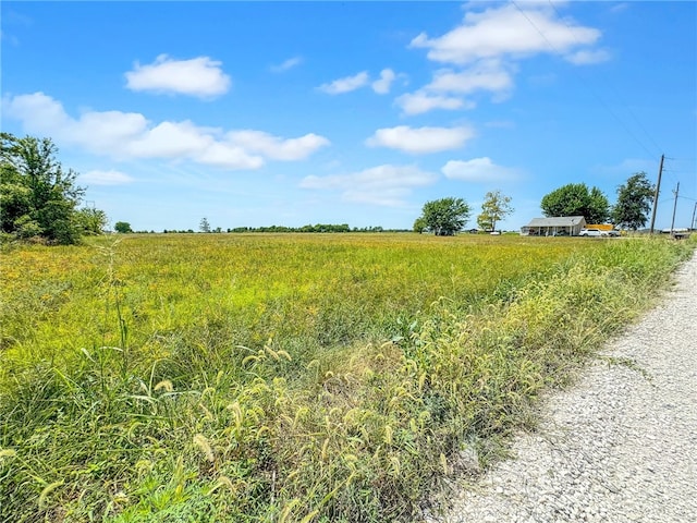 view of landscape featuring a rural view