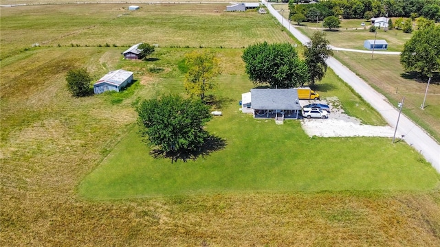 aerial view with a rural view