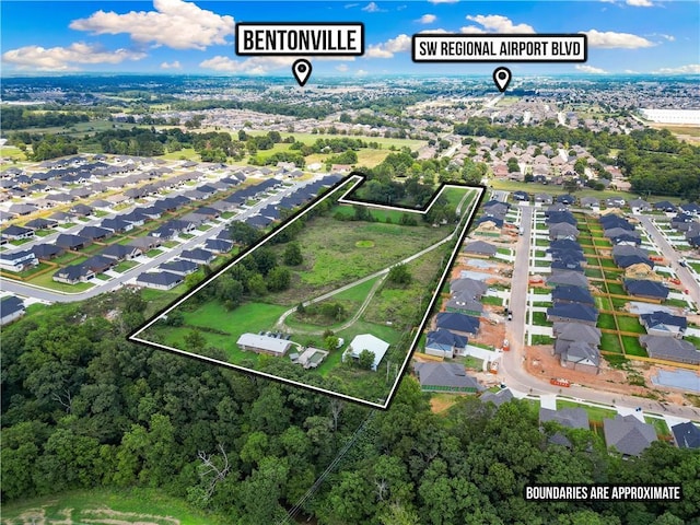 3810 Rainbow Farm Rd, Bentonville, AR 72713 - drone / aerial view