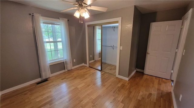 3810 Rainbow Farm Rd, Bentonville, AR 72713 - doorway with ceiling fan and light hardwood / wood-style flooring