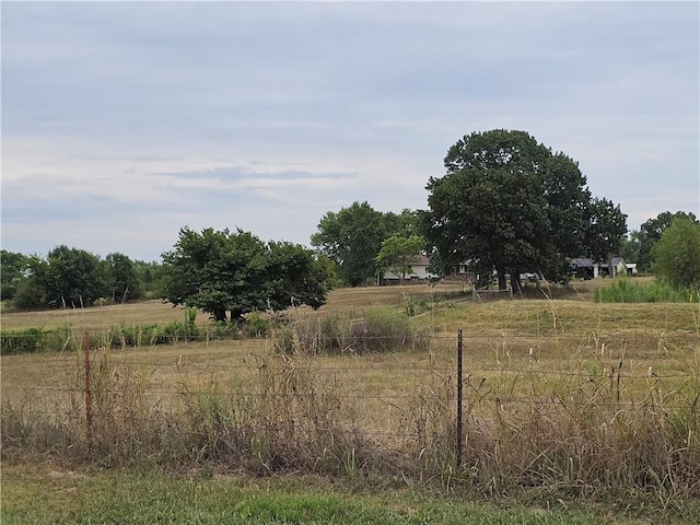 view of yard with a rural view