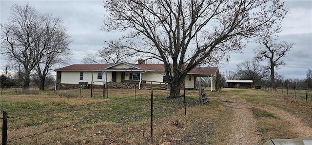 view of ranch-style home