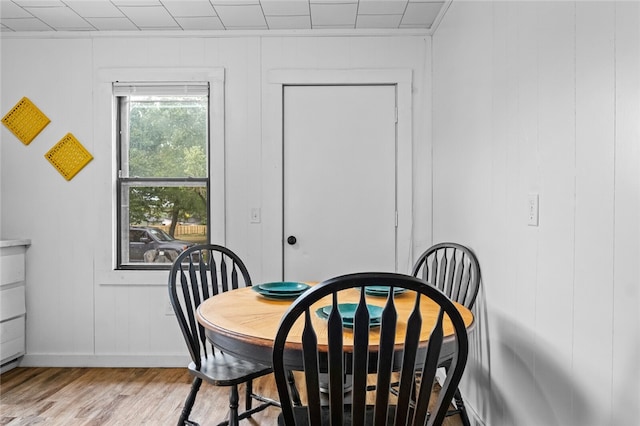 dining room featuring light hardwood / wood-style floors