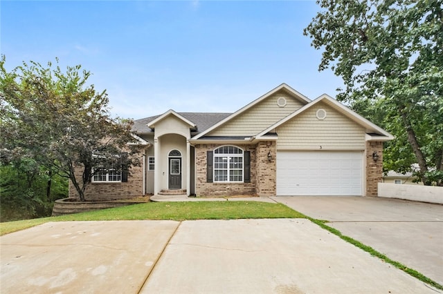 view of front of home featuring a garage