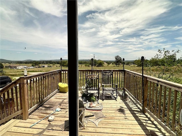 11121 Wolf Track Rd, Summers, AR 72769 - view of wooden deck