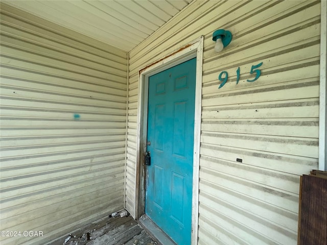 view of doorway to property