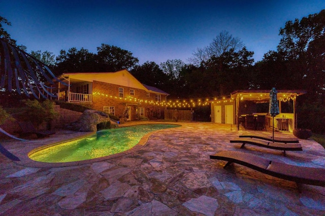 view of patio / terrace with exterior bar