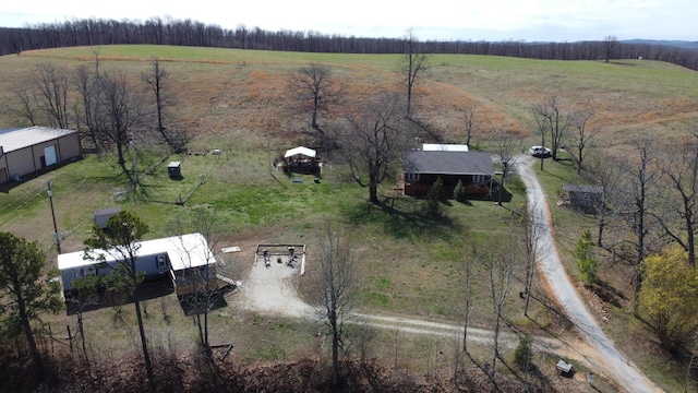 drone / aerial view with a rural view