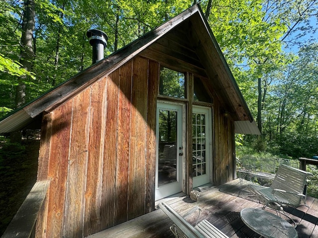 exterior space with french doors