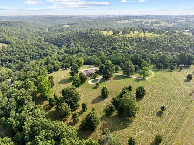 drone / aerial view featuring a rural view